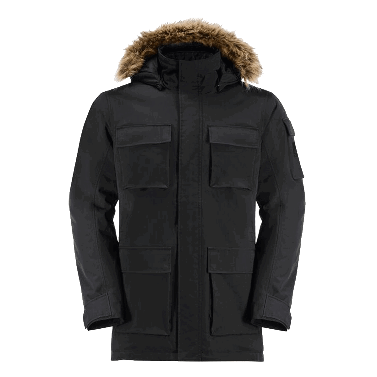 Парка Jack Wolfskin GLACIER CANYON Parka with Fur-Lined Hood Черно | 1107674-6000, 0