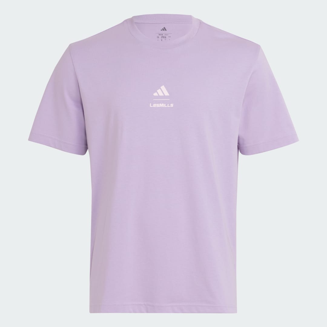 Тениска adidas Performance Les Mills Mind Body Graphic Tee Лилаво | KE7822, 0
