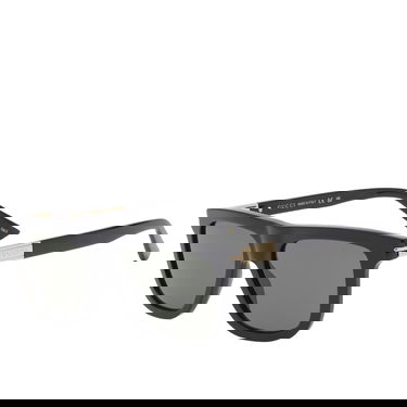 Слънчеви очила Gucci Men's Web Ingot Sunglasses Black/Grey Черно | GG1502S-001, 0