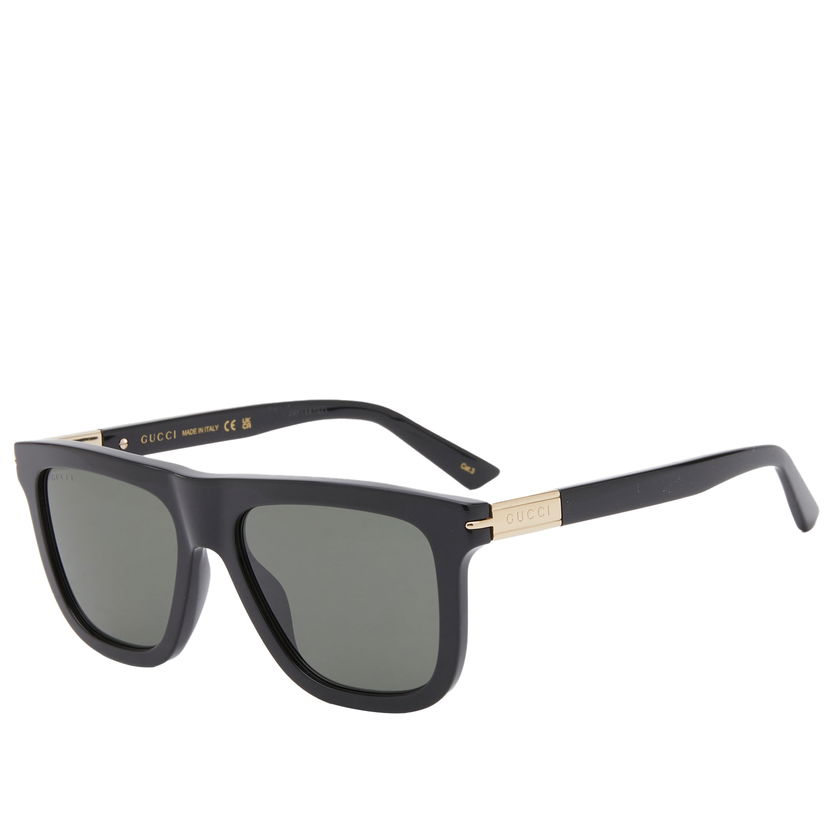 Слънчеви очила Gucci Men's Web Ingot Sunglasses Black/Grey Черно | GG1502S-001