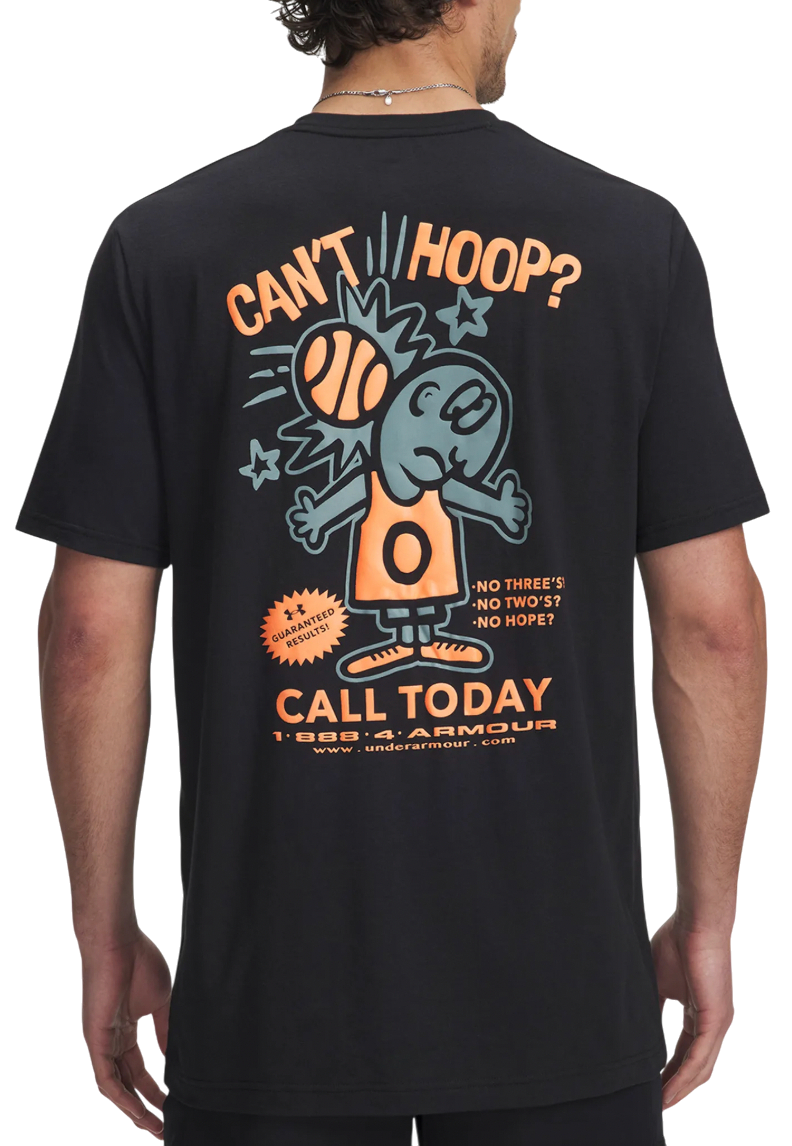 Тениска Under Armour 60/40S Can't Hoop Short Sleeve T-Shirt Черно | 6003684-001, 1