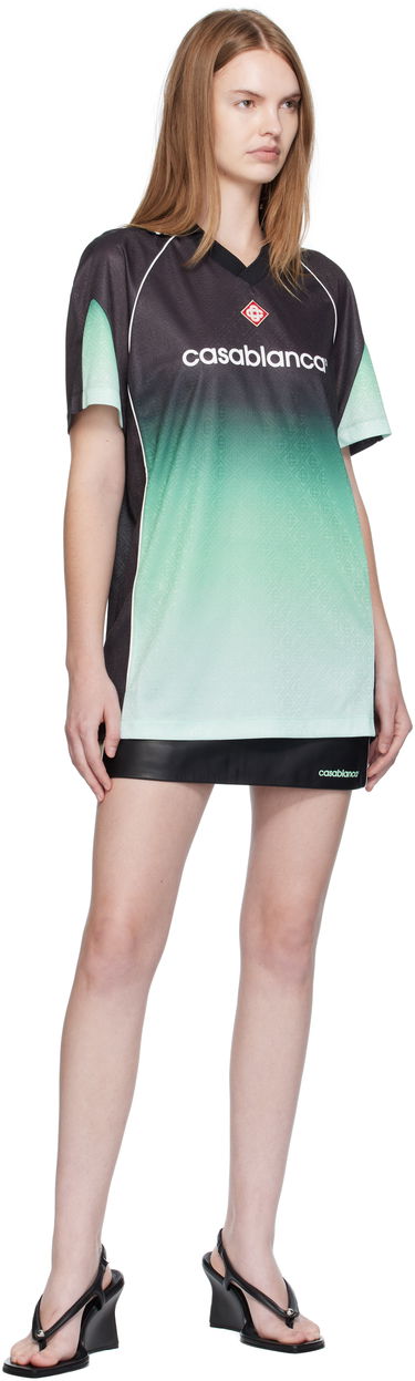 Тениска Casablanca Casablanca Gradient Monogram Jacquard Football T-shirt Зелено | U-WPF25-JTP-375-01, 3