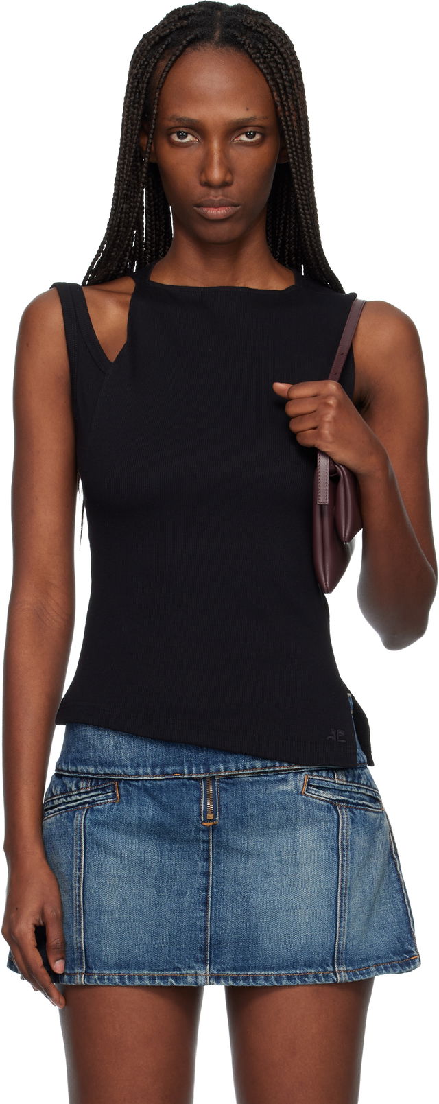 Oblique 90's Rib Tank Top