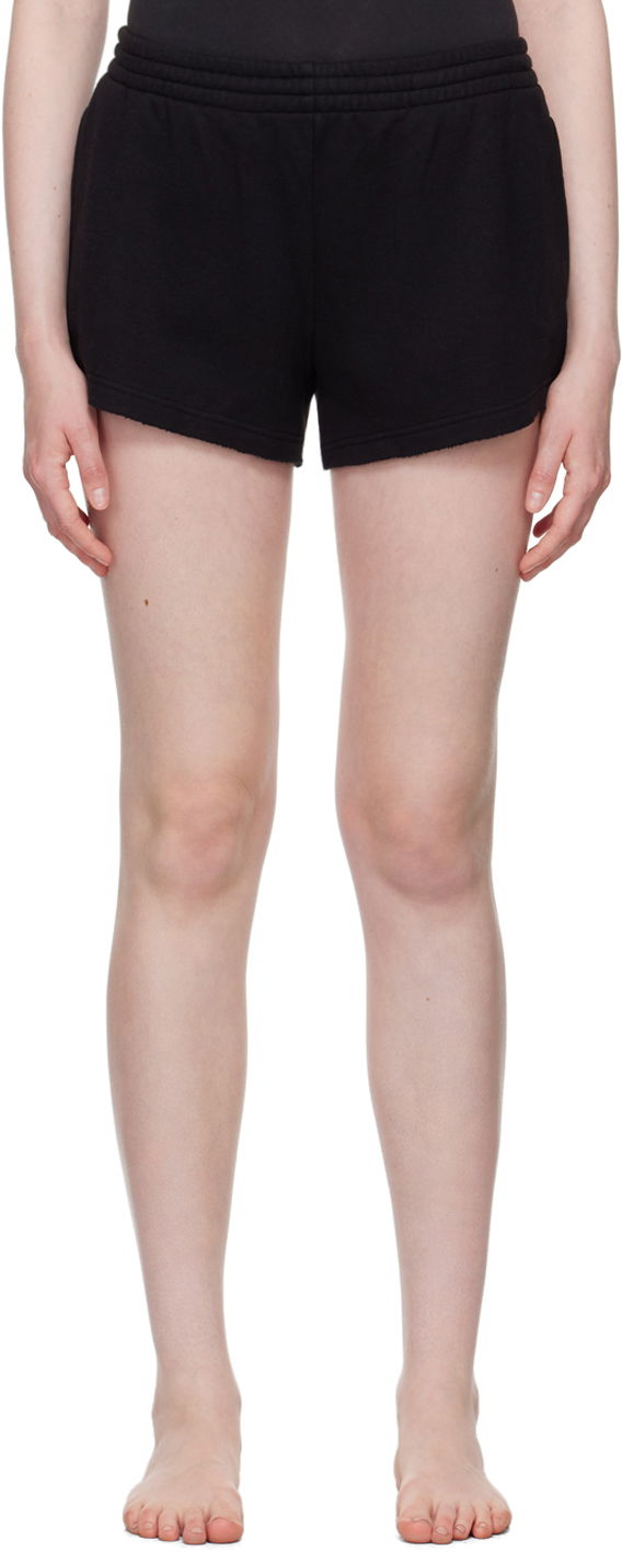 Къси панталони SKIMS SKIMS Cotton Fleece Shorts Черно | BO-SHO-5561W