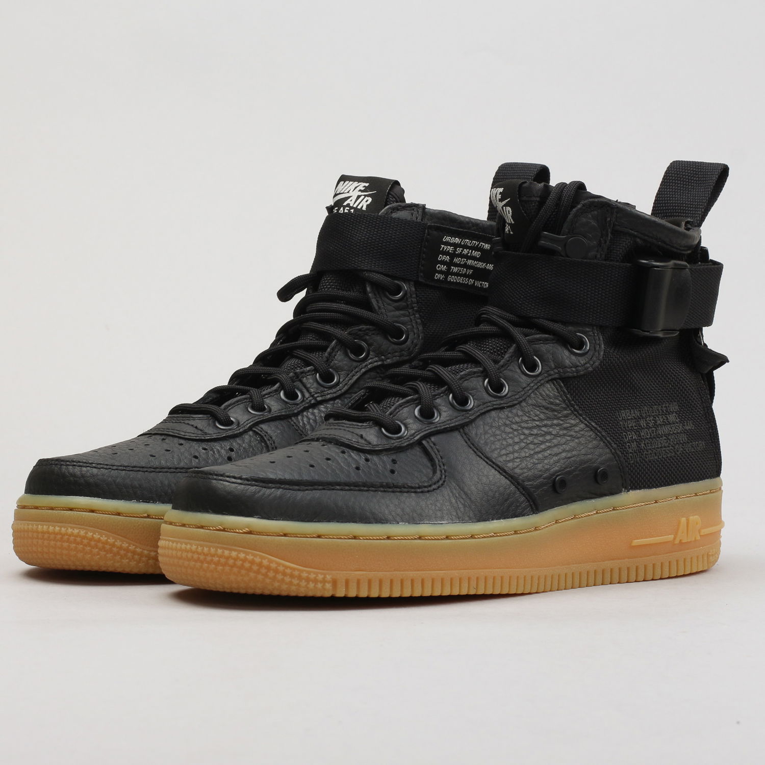 Кецове и обувки Nike SF Air Force 1 Mid ''Black Gum'' W Черно | AA3966-002, 1
