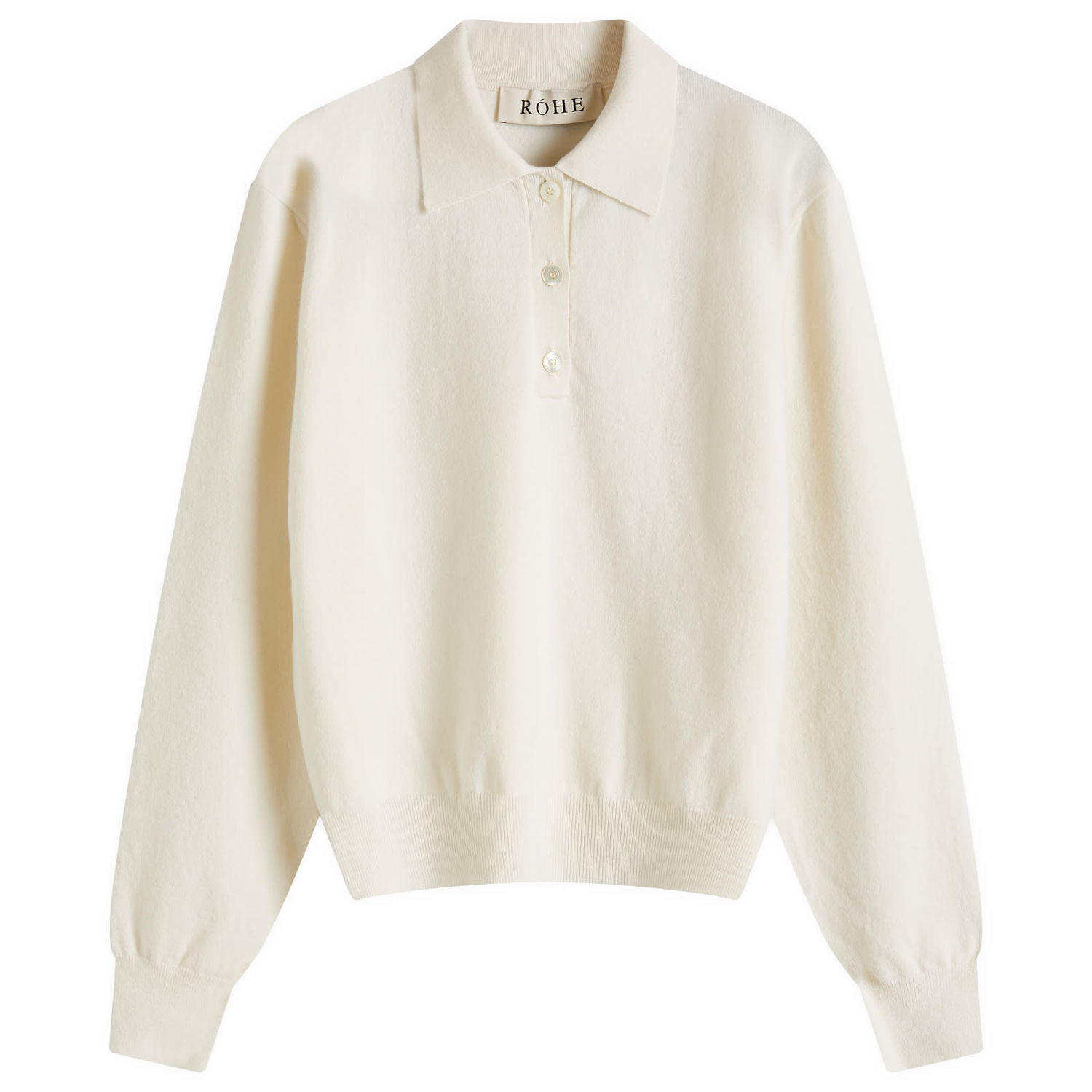 Пуловер Róhe Women's Cashmere Polo Shirt Бяло | 414-23-323, 1