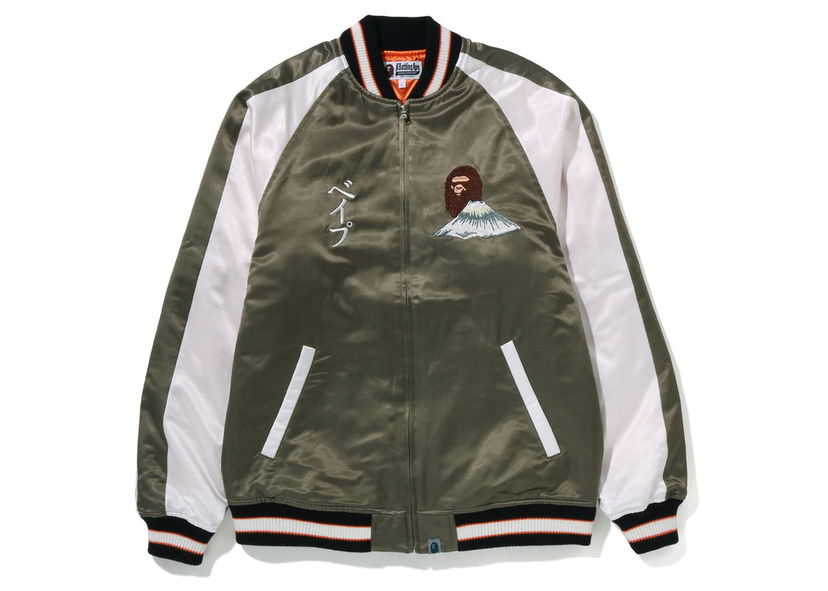 Яке BAPE BAPE Bape Souvenir Jacket Olive Drab Зелено | 1I80-141-010