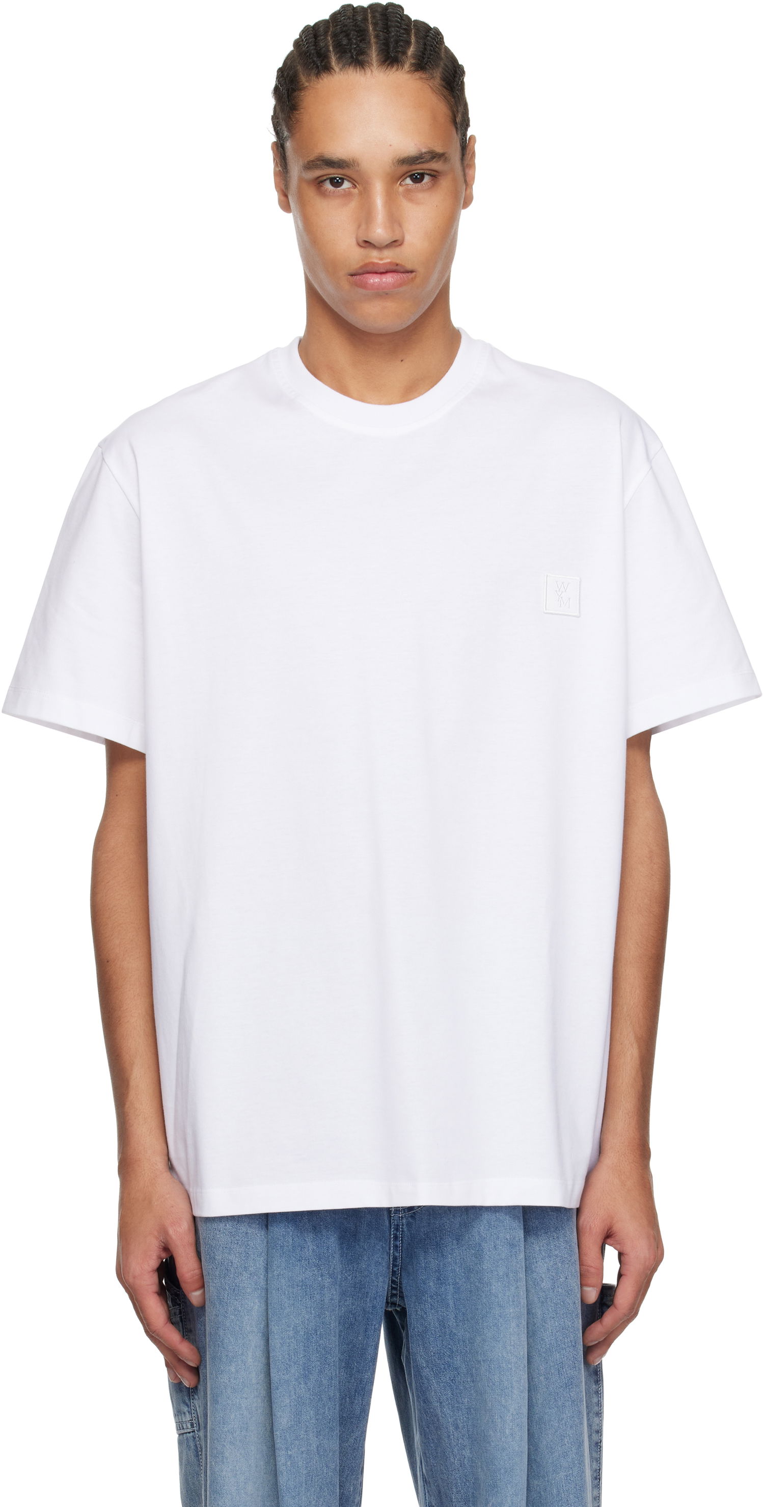 Тениска WOOYOUNGMI WOOYOUNGMI 3D Coral Back Logo T-Shirt Бяло | W251TS05, 0
