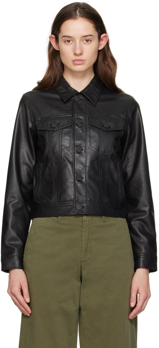 Яке rag & bone rag & bone Debbie Leather Jacket Черно | WAW23H20161816, 0