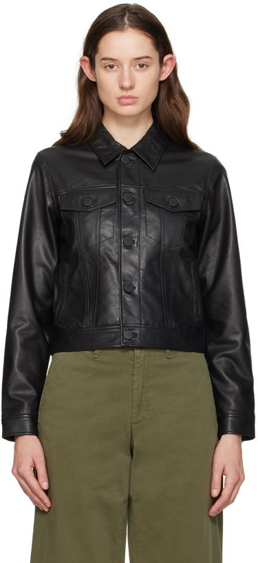 Яке rag & bone rag & bone Debbie Leather Jacket Черно | WAW23H20161816, 0