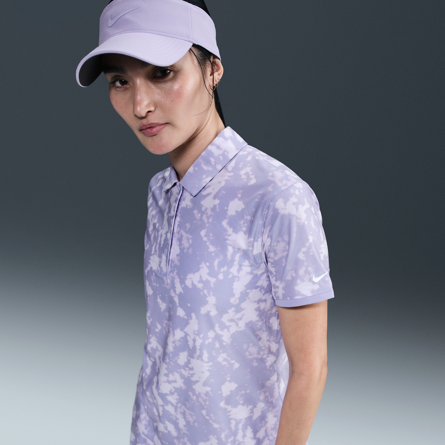 Поло тениска Nike Victory Dri-FIT Printed Golf Polo Shirt Лилаво | FZ6893-533, 0