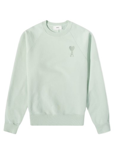 Суитчър AMI Tonal Heart Crew Sweat Зелено | USW002-747441