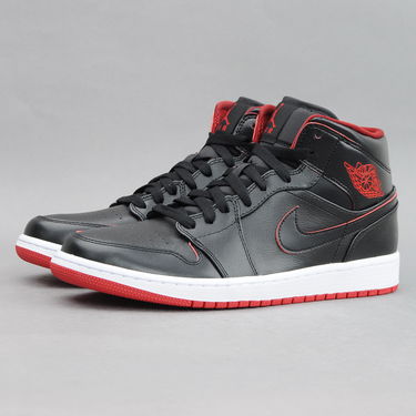 Кецове и обувки Jordan Air Jordan 1 Mid ''Black Red'' Черно | 554724-028, 1