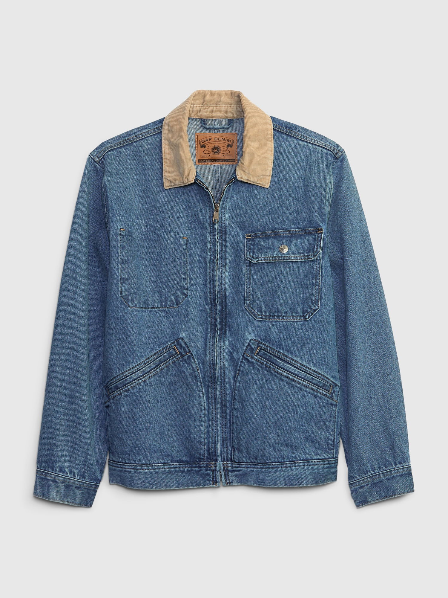 Яке GAP Sean Wotherspoon x Re-Issue Denim Chore Jacket with Washwell Синьо | 837646-00, 0