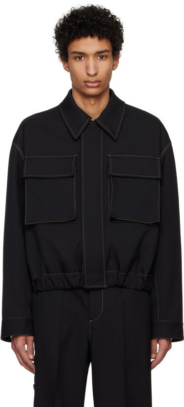Яке Jil Sander Jil Sander Flap Pocket Jacket Черно | J22SW0036_J70001, 0