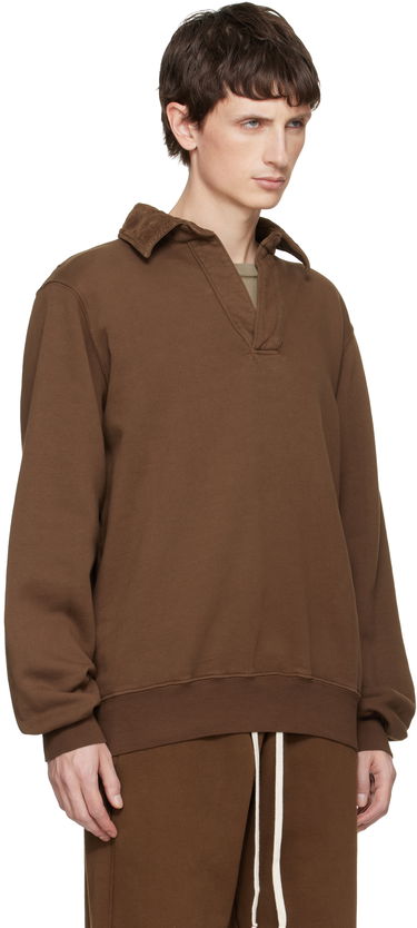 Поло тениска LES TIEN Heavyweight Moto Back Polo Кафяво | CF-1145, 1