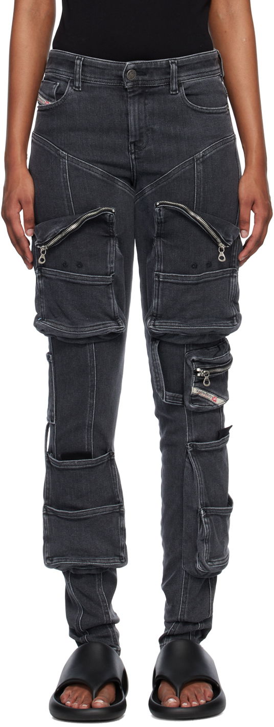 Дънки Diesel 1984 Slandy-High 09f27 Jeans Черно | A10600 09F27, 0
