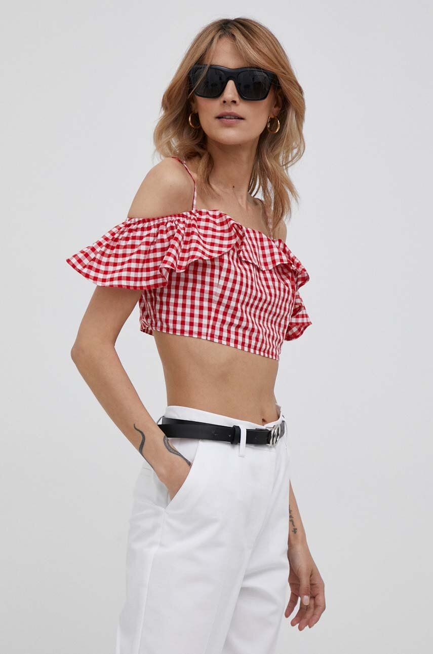 Съкратен топ United Colors of Benetton Crop Top Червено | 5YCNDQ04K.911, 0