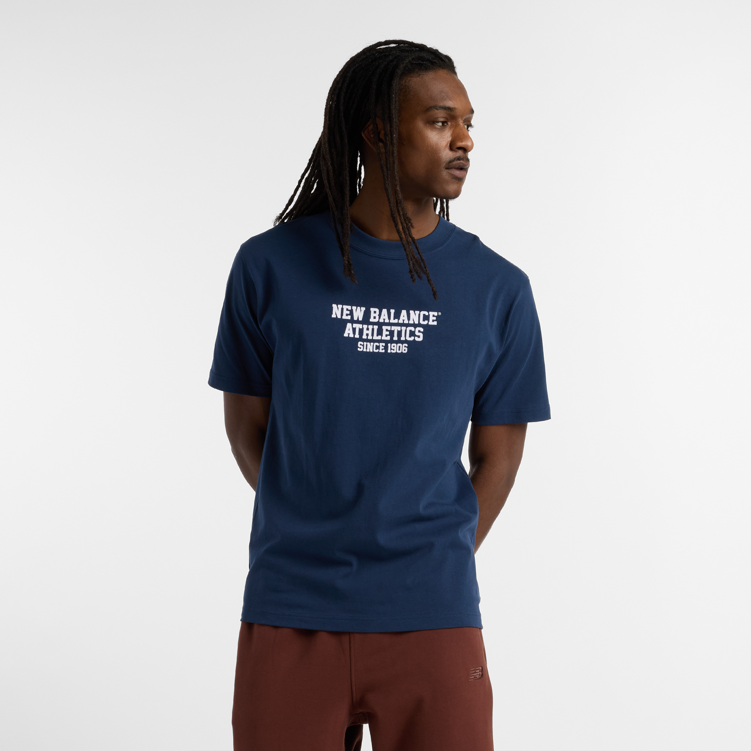 Тениска New Balance Athletics T-Shirt Тъмно синьо | NBMT51526NNY, 0