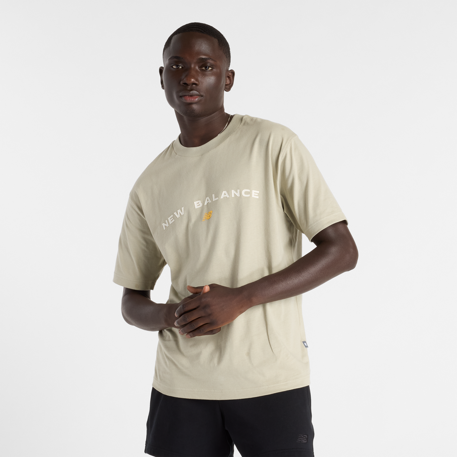Тениска New Balance Men's Athletics Arched Logo Tee Бежово | NBMT51506OVN, 0