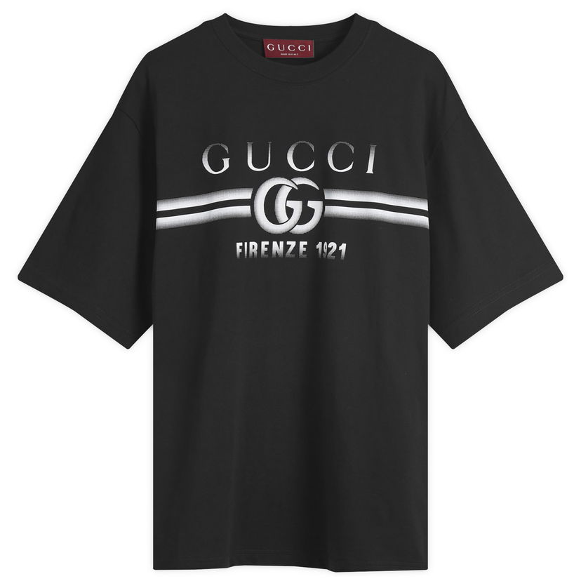 Тениска Gucci Interlocking Logo T-Shirt Черно | 785345-XJGKJ-1070