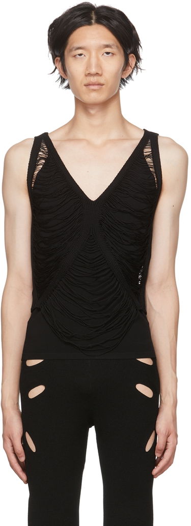 Потник Dion Lee Dion Lee Net Distressed Tank Top Черно | C7080P22, 0