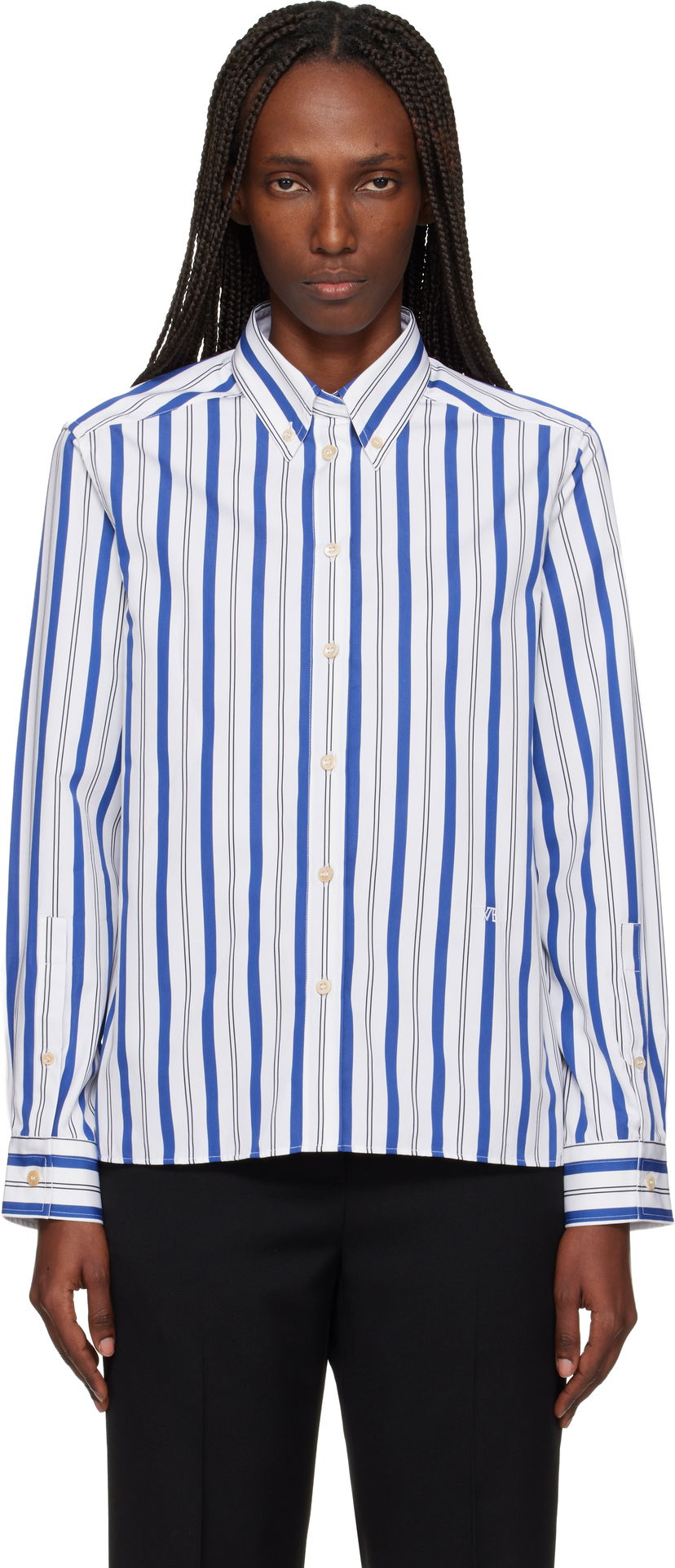 Риза Wales Bonner 'The Daylight' Striped Button-Up Shirt Многоцветен | WA25SH04-CO06-401