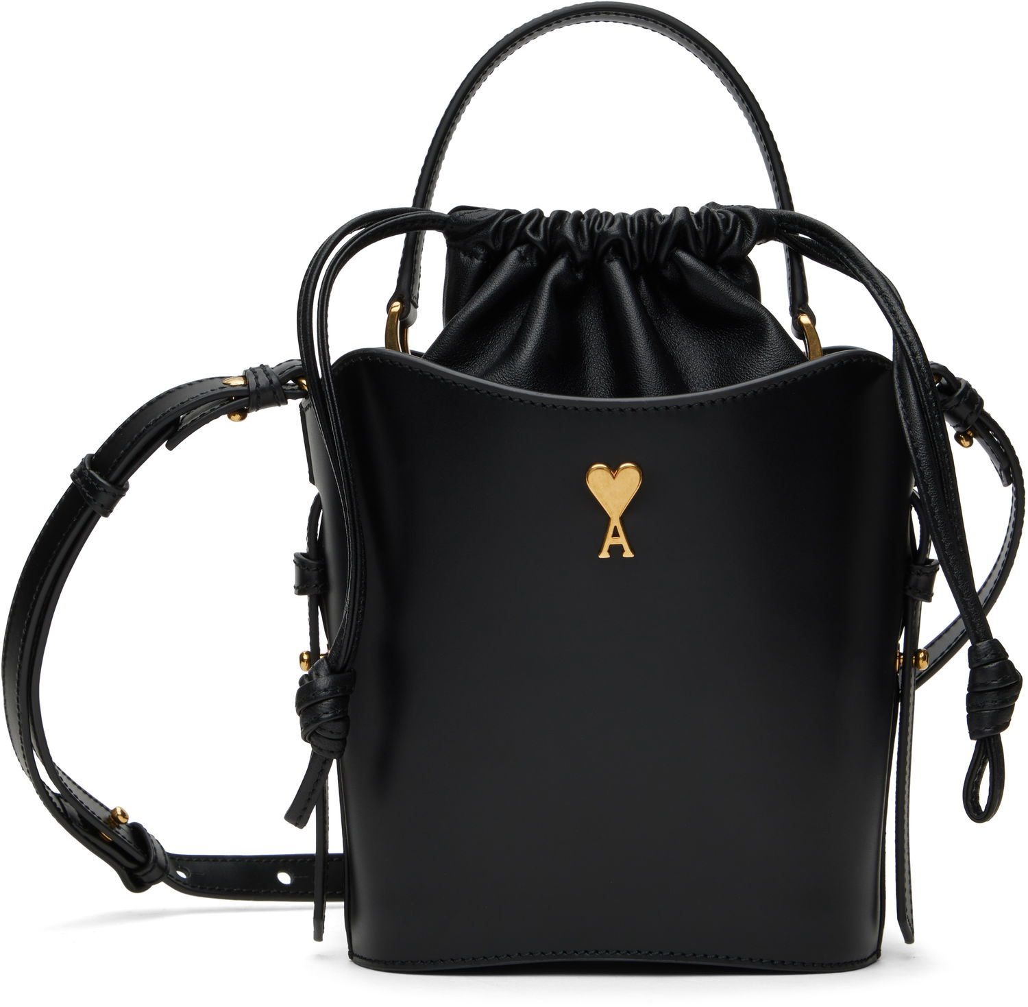 Дамска чанта AMI AMI Paris Mini Bucket Bag Черно | ULL012.AL0104, 0