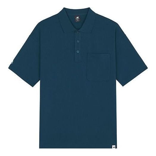Поло тениска New Balance Noritake Short Sleeve Polo Синьо | AMT12386-ECL