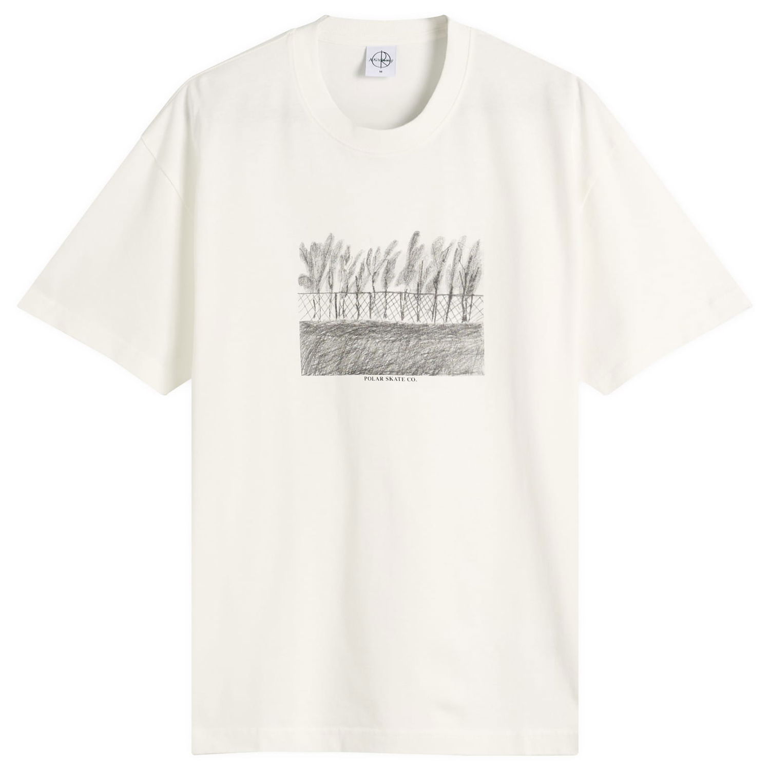 Тениска Polar Skate Co. Fence Graphic T-Shirt, Small Бяло | PSC-F25-28-CWH, 0