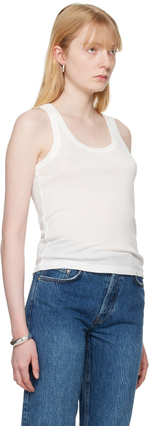 Потник Anine Bing Off-White Brine Tank Top Бяло | A-08-0419-100, 1