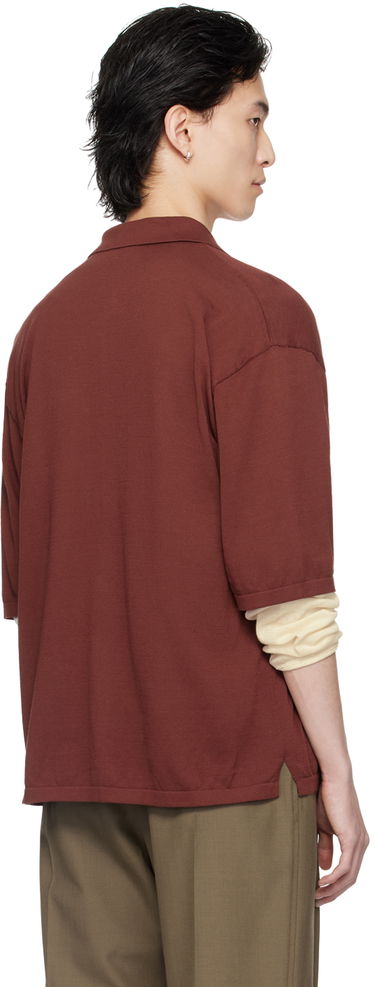 Риза LEMAIRE LEMAIRE Button Knit Shirt Червено | TO1225 LK116, 2