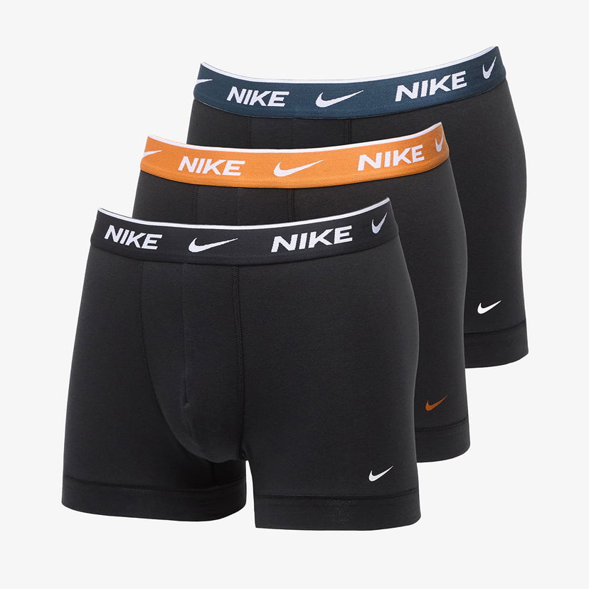 Боксерки Nike Dri-FIT Everyday Cotton Stretch Trunk 3-Pack Multicolor Черно | 0000KE1008-ECK