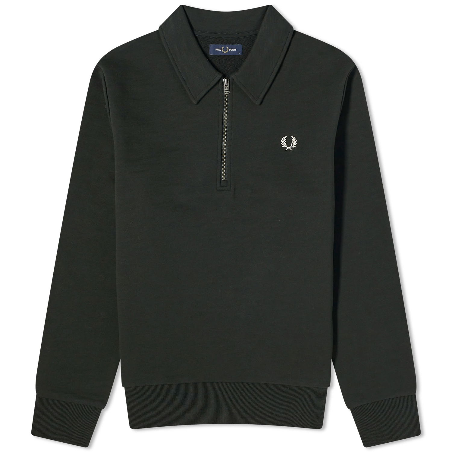 Суитчър Fred Perry Zip Neck Collar Sweatshirt Зелено | M6639-Q20, 0