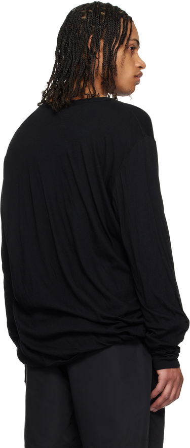 Тениска Rick Owens Rick Owens Hollywood Jumbo Double Long Sleeve T-Shirt Черно | RU01E5258 UC, 2