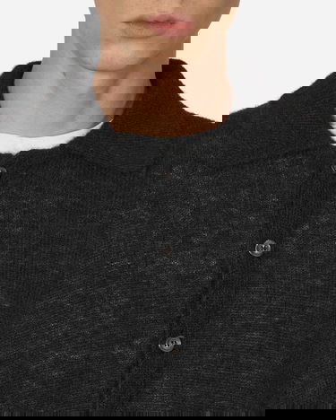 Пуловер OUR LEGACY Fuzzy Alpaca Evening Polo Cardigan Черно | M4213ECFSE 001, 5