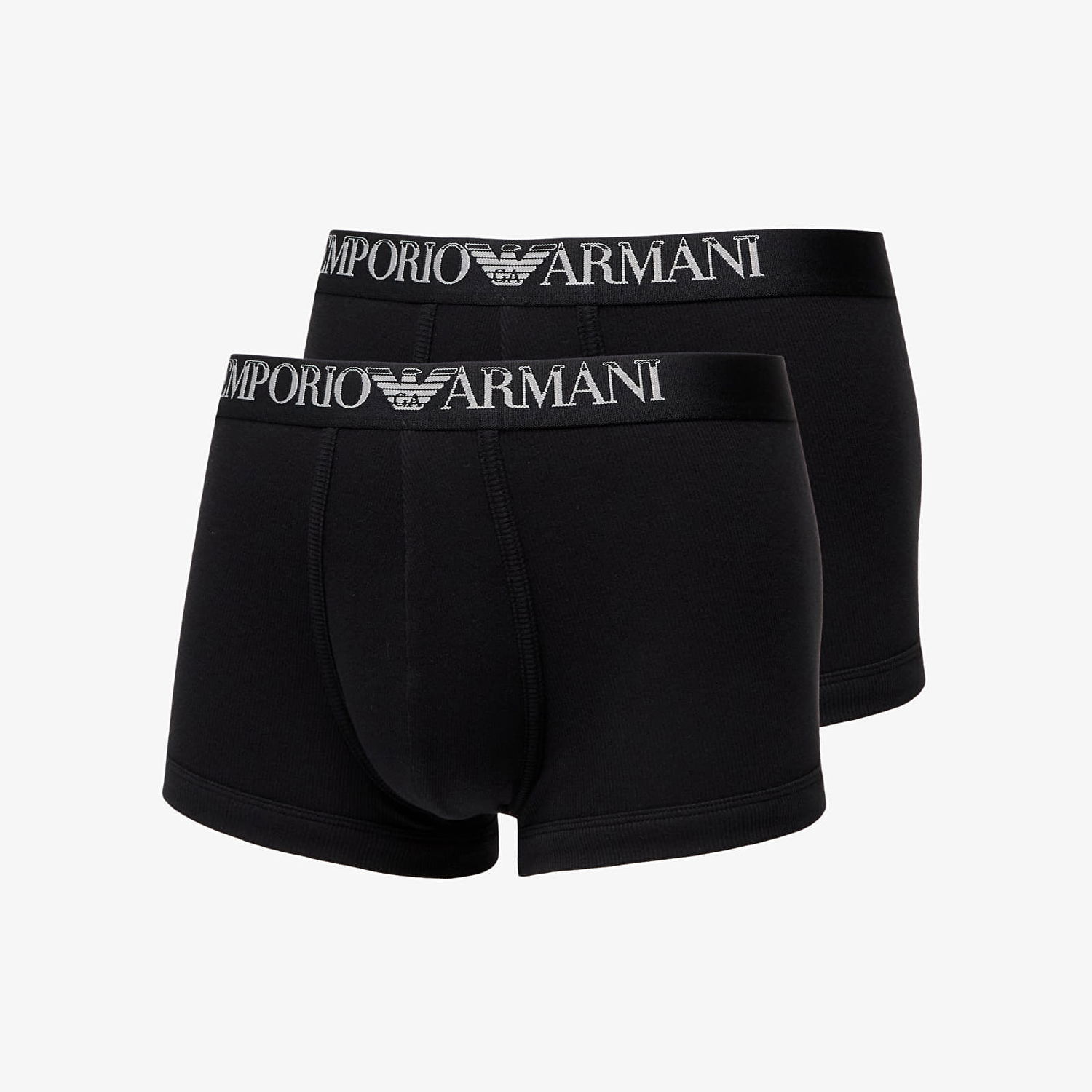 Бельо и чорапи Emporio Armani EA7 Men's Knit Trunk 2-Pack Nero/ Nero M Черно | 112023 4R502 07320, 0
