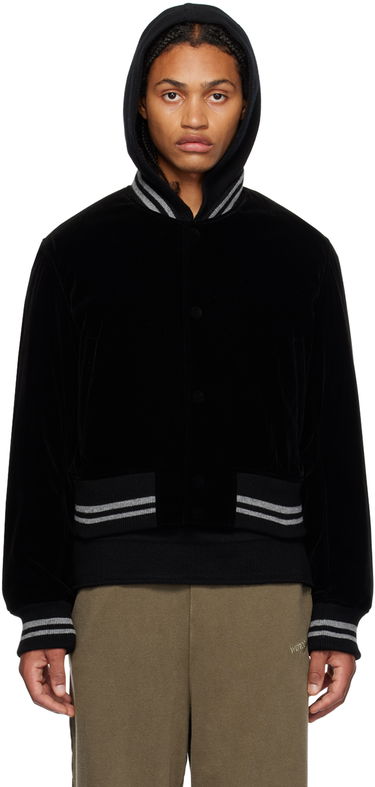Яке бомбър We11done Padded Hooded Varsity Jacket Черно | WD-JP3-23-085-U-BK, 0