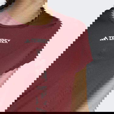 Тениска adidas Performance Terrex Agravic Trail Running Tee Бургунди | HZ6262, 6