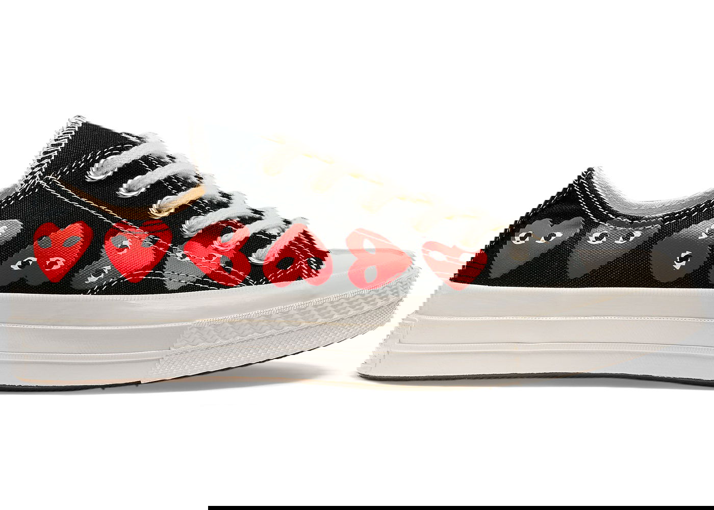 Кецове и обувки Converse Comme des Garcons x Chuck Taylor All Star 70 Ox PLAY "Multi-Heart Black" Черно | A08149C/AZ-K126-001-1, 0