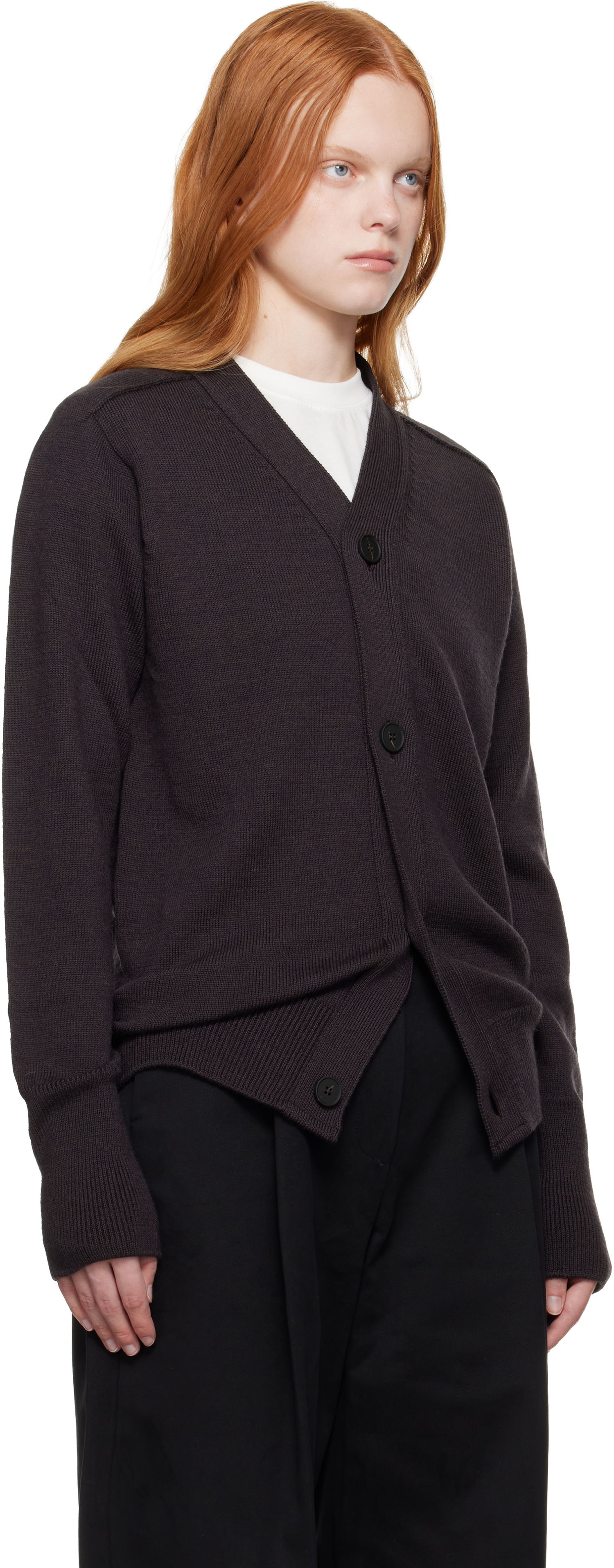 Пуловер Studio Nicholson Studio Nicholson Conan Knit Cardigan Кафяво | CONAN SN - 1500, 1
