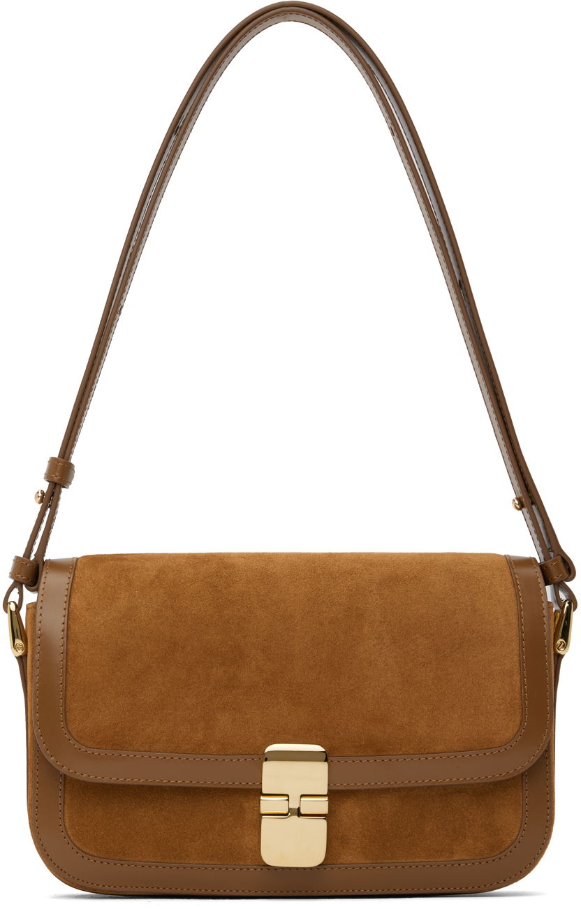 Чанта през рамо A.P.C. Grace Baguette Shoulder Bag Кафяво | PXBRX-F61615, 0