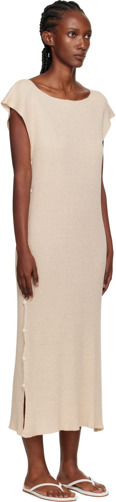 Pокля Baserange Baserange Franca Maxi Dress Бежово | DRFR-LS-AU25, 1