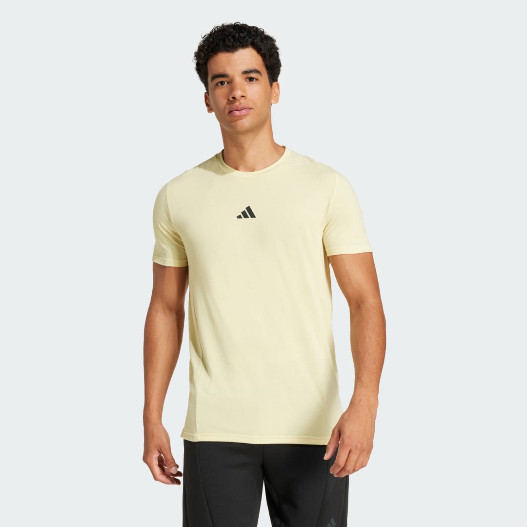 Тениска adidas Performance Designed for Training Workout T-Shirt Жълто | JI5773, 0