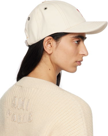 Шапка с козирка AMI AMI Paris Ami de Coeur Embroidered Cotton Baseball Cap Бежово | UCP116.DE0039, 2