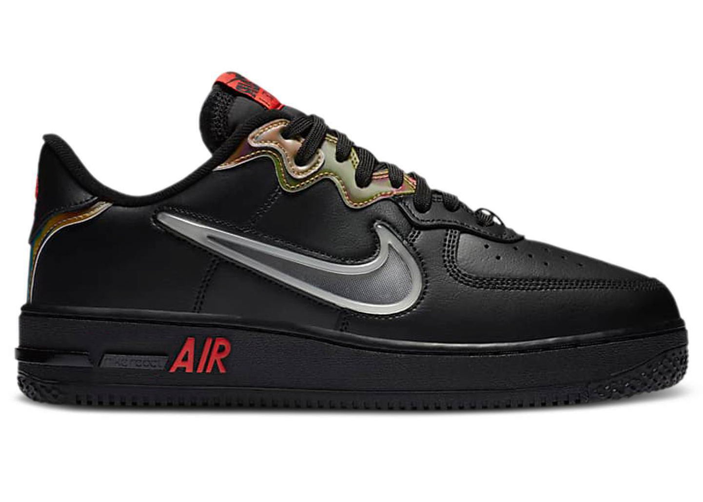 Кецове и обувки Nike Air Force 1 React Black Glow Habanero Red Черно | CN9838-001, 0