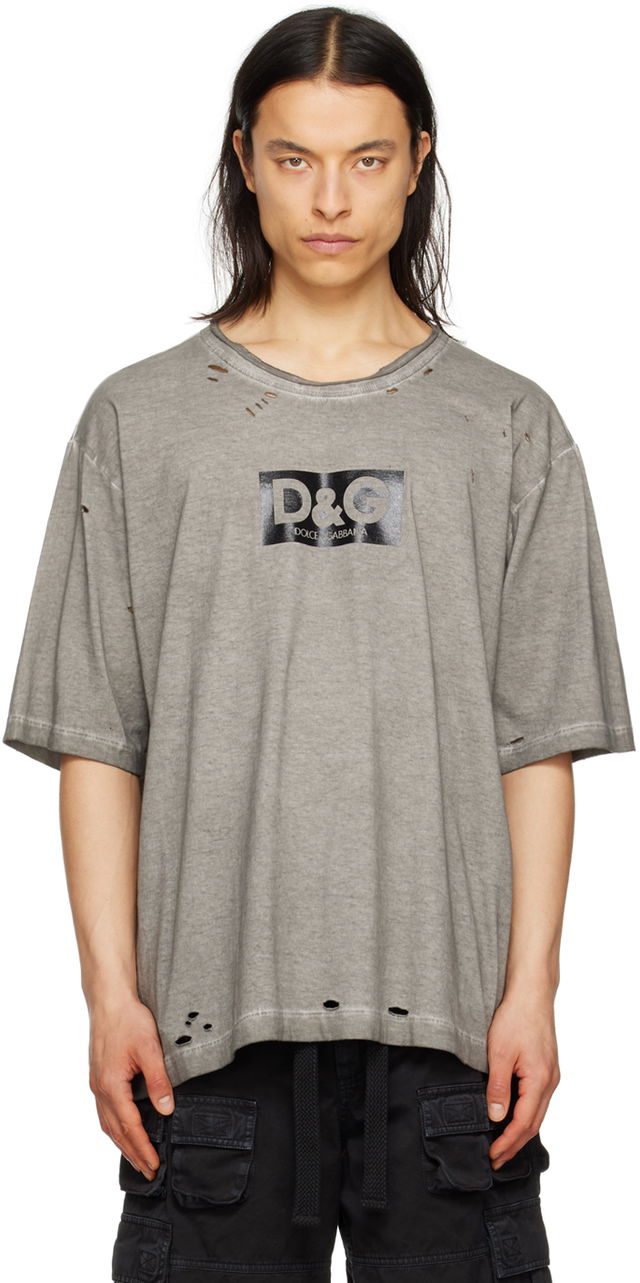 Gray Distressed T-Shirt