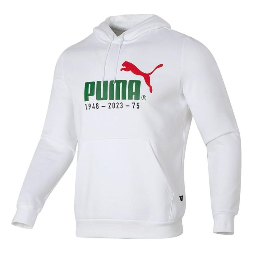Суитчър Puma Logo Printed Casual Hoodie Бяло | 678413-02