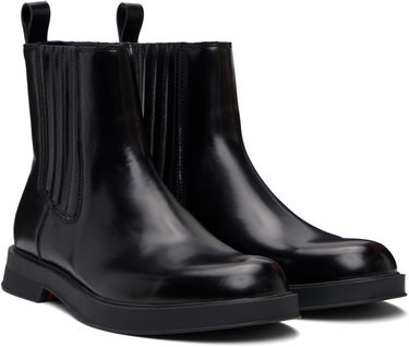 Кецове и обувки BOSS Hugo Embossed-Logo Chelsea Boots Черно | 50552567, 3