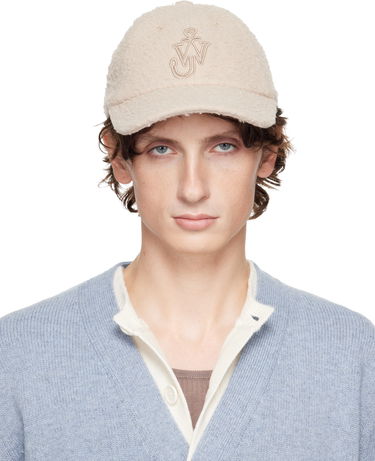 Шапка с козирка JW Anderson JW Anderson Fleece Embroidered Logo Baseball Cap Бежово | AC0409-FA0468, 0